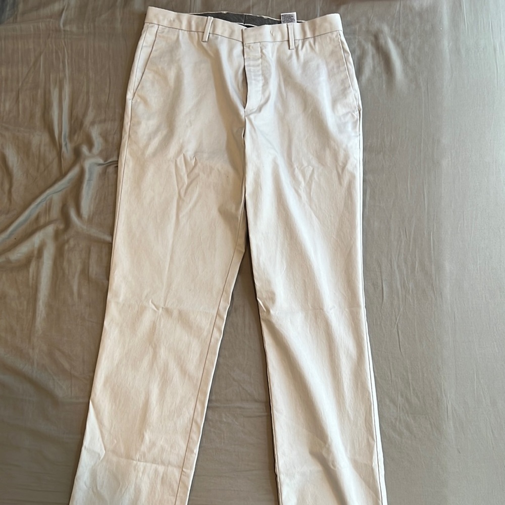 Banana Republic Slim Fit 33x34 Light Gray Trousers